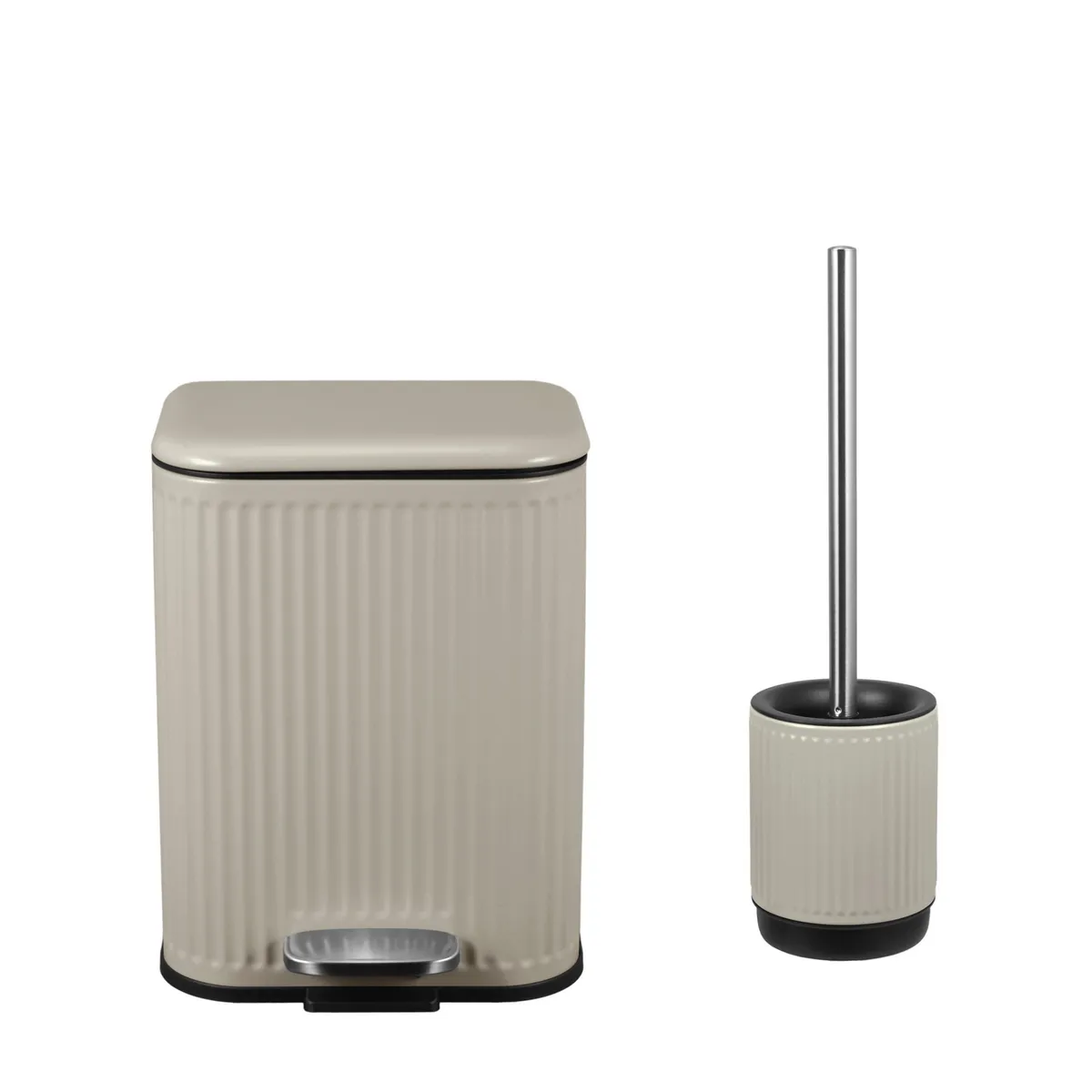 Sb papeleros 5l+escobilla gris, marca Just Home Collection - Foto 2