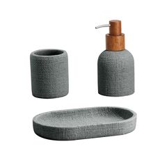 Set acc 3 piezas gris