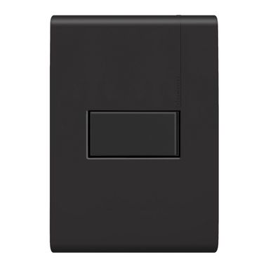 Placa Contacto 1 Int. Sencillo, Negro Mate