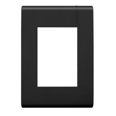 Placa de 3 Módulos con Chasis de Resina, Negro Mate