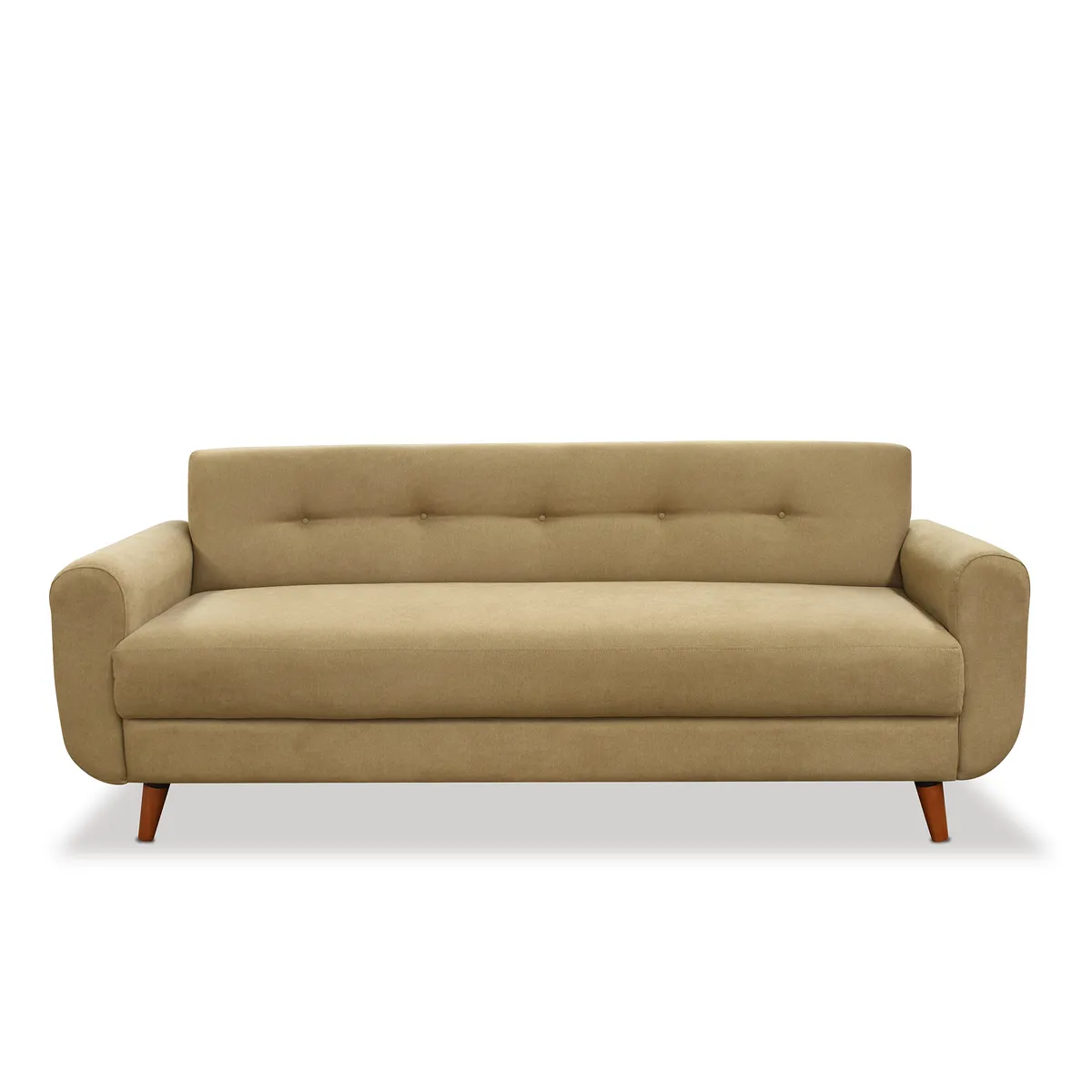 Sofa 3 Plazas Capitonado Athenas Beige, marca Ikasa Muebles - Foto 2