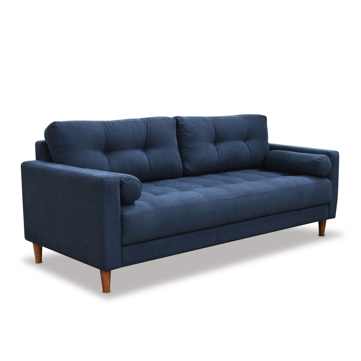 Sofa 3 Plazas Capitonado Victoria Azul, marca Ikasa Muebles - Foto Principal