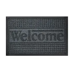Tapete de entrada Welcome gris 40x60 cm
