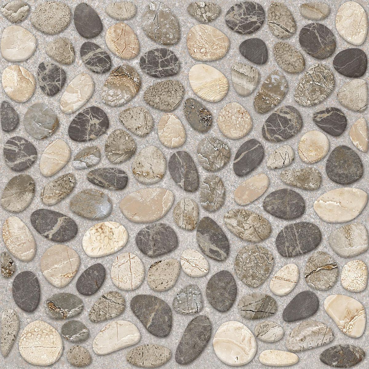 Porcelanite - Piso Cerámico Stones Multicolor 20 x 20 cm Mate 1.54 m2 No Rectificado