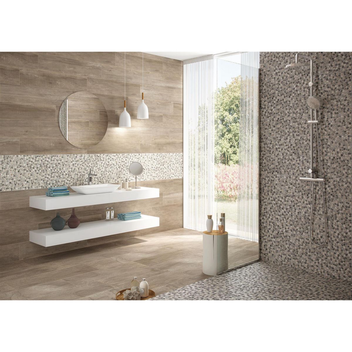 Porcelanite - Piso Cerámico Stones Multicolor 20 x 20 cm Mate 1.54 m2 No Rectificado