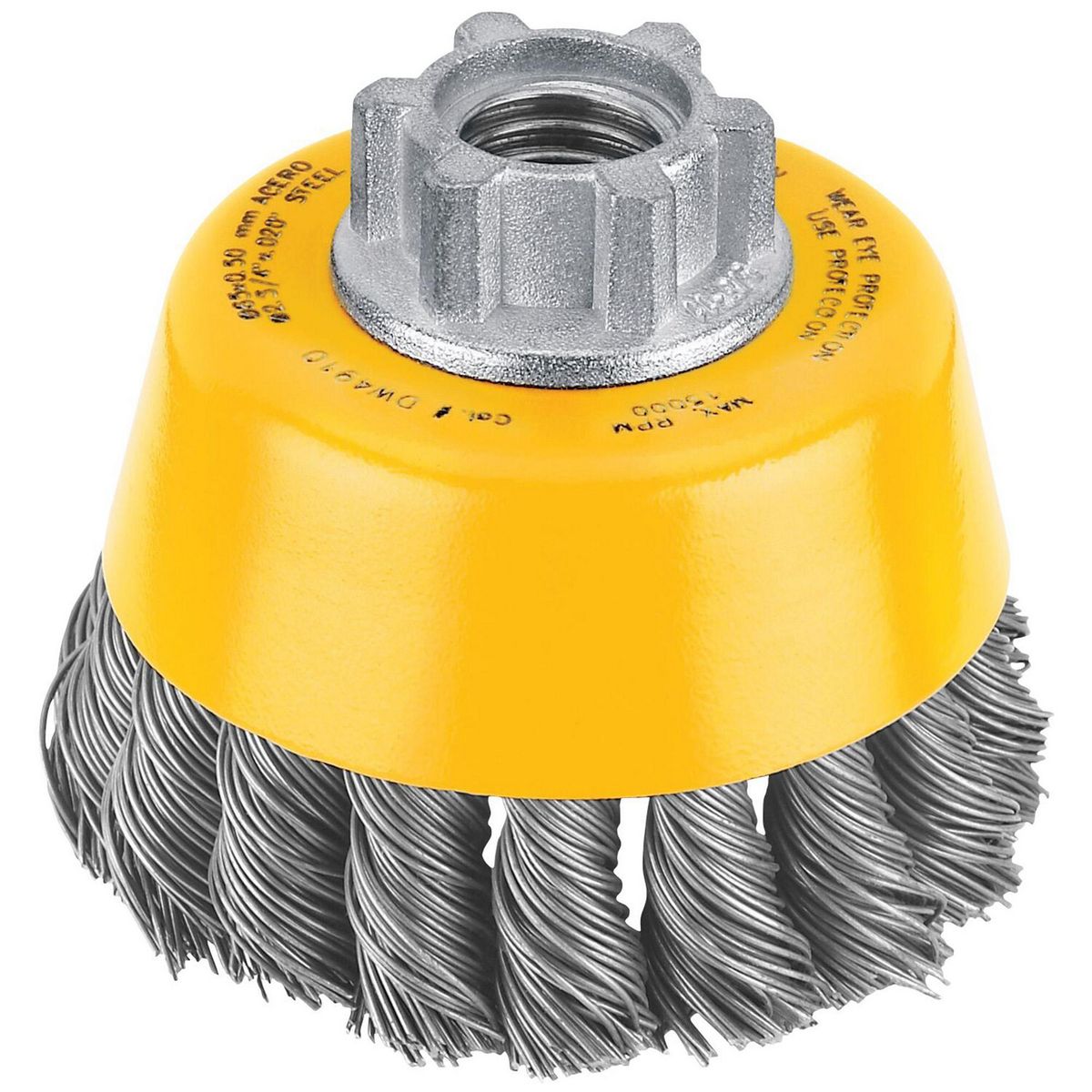 Cepillo de Copa de Alambre Trenzado 3"X5/8" DeWalt, marca Dewalt - Foto Principal