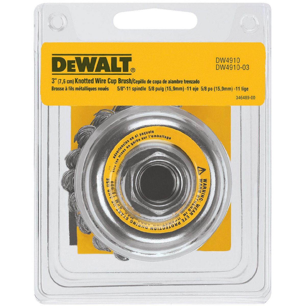 Cepillo de Copa de Alambre Trenzado 3"X5/8" DeWalt, marca Dewalt - Foto 2