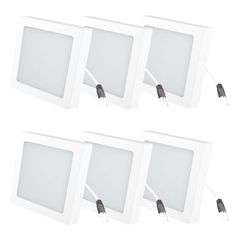 Sobreponer led cuadrado 18w luz fria