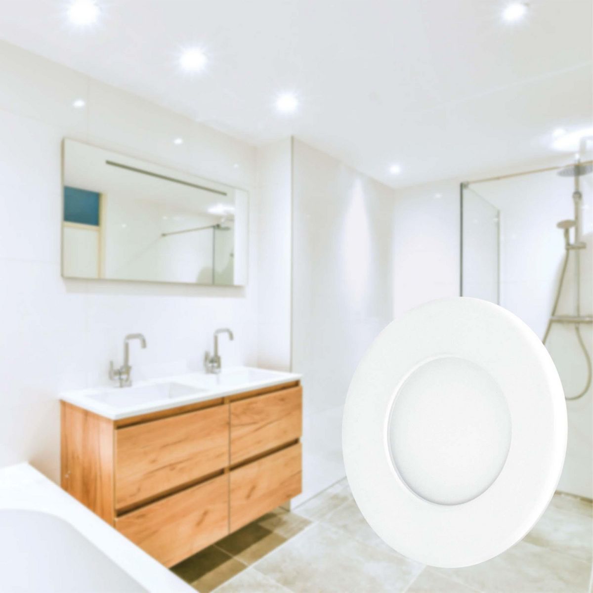 Empotrable led redondo 12w luz fria, marca Aksi - Foto 2