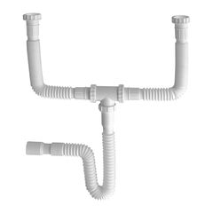 Desagüe doble flexible para fregadero