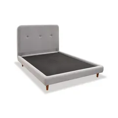 Cama con Base y Cabecera Tapizada Matrimonial