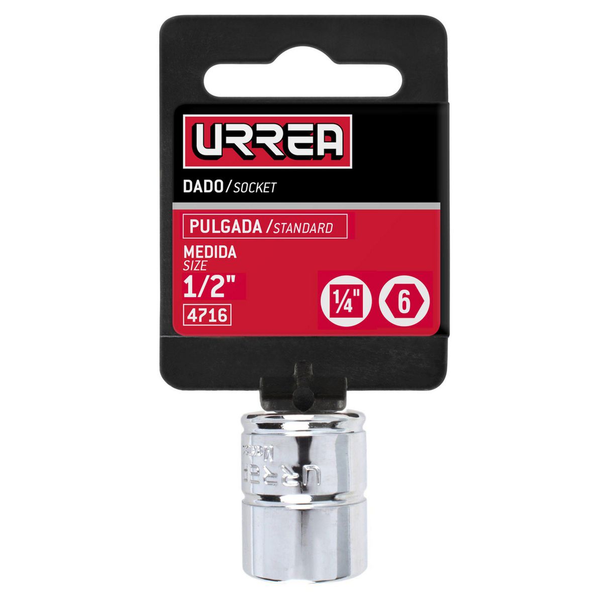 Urrea - Dado 1/4" 6Pt 1/2" Urrea