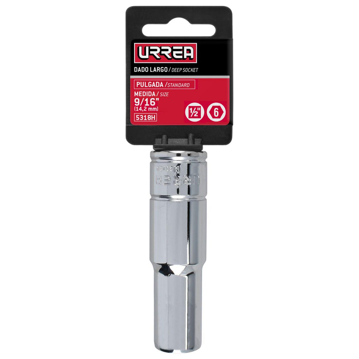 Urrea - Dado Largo 1/2" 6Pt 9/16" Urrea