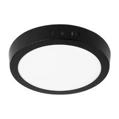 Sobreponer led 12w redondo lf negro