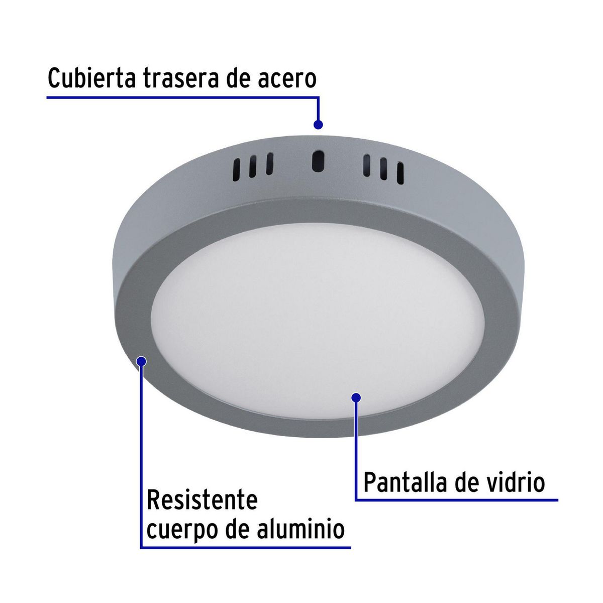 Sobreponer led 12w redondo lf gris, marca Volteck - Foto 2