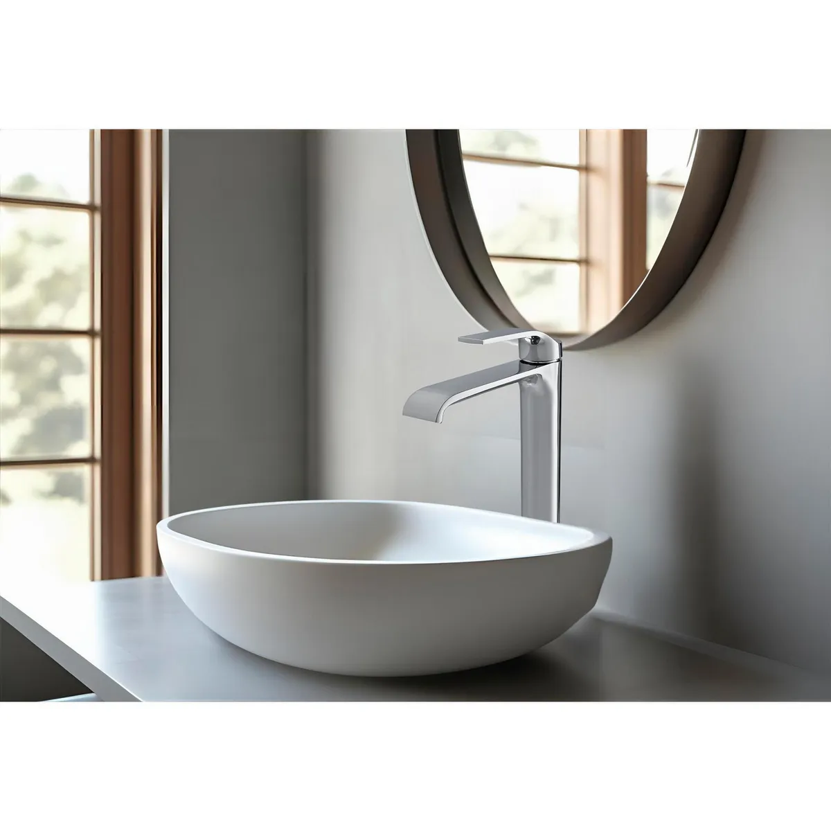 Monomando Alto Para Lavabo, marca Urrea - Foto 2
