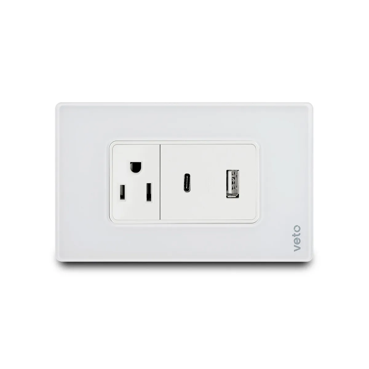 Veto - Contacto Cristal (+ Usb) Blanco