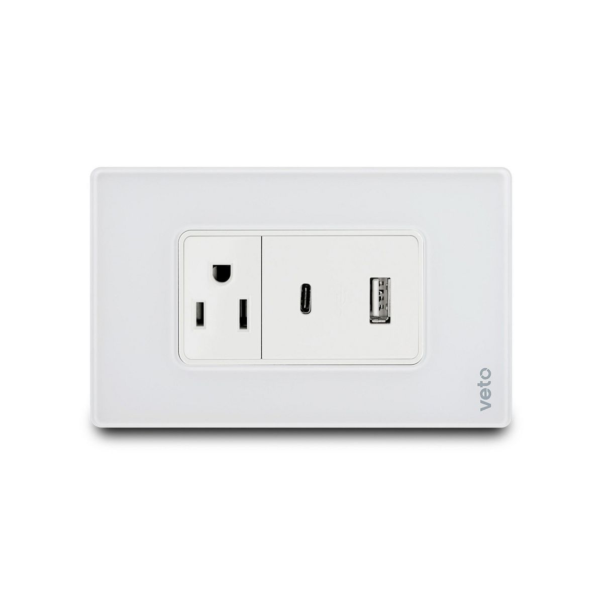 Veto - Contacto Cristal (+ Usb) Blanco