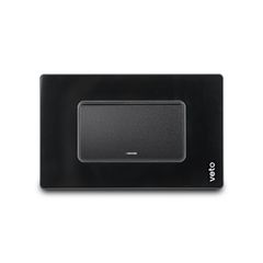 Apagador Simple Placa Cristal Negro