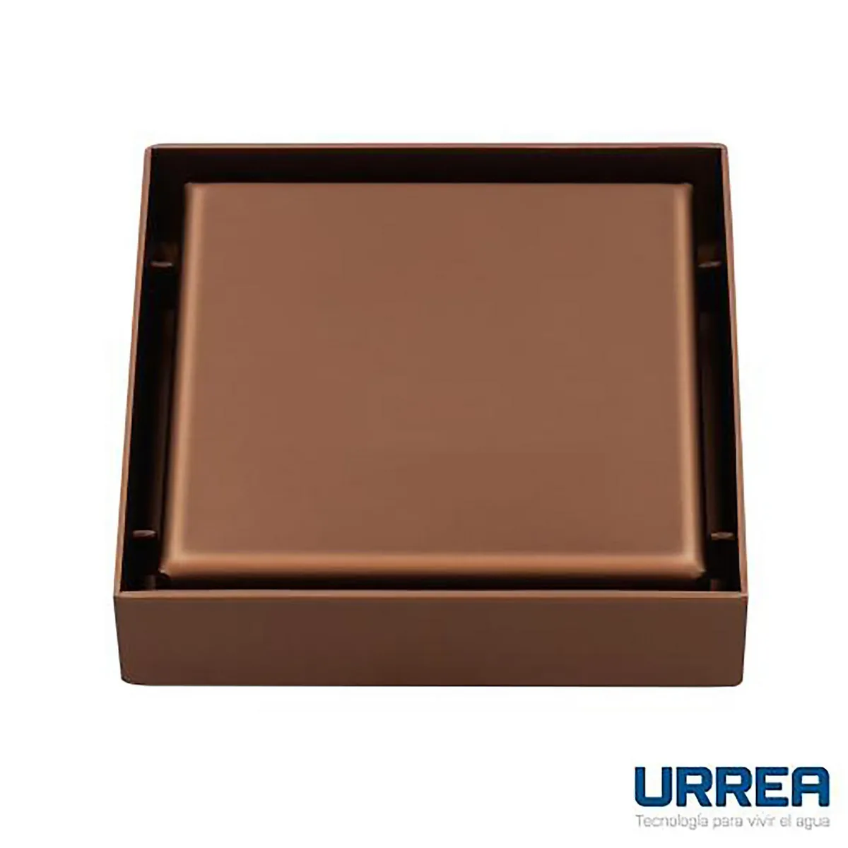 Coladera Cuadrada con Rejilla Rose Gold, marca Urrea - Foto Principal