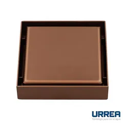 Coladera Cuadrada con Rejilla Rose Gold
