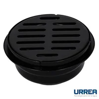 Coladera Universal Redonda Negra de Acero Inoxidable