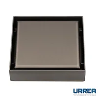 Coladera Cuadrada con rejilla Gun Metal