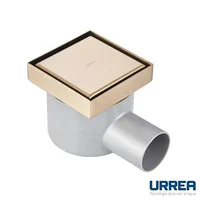 Coladera Cuadrada con rejilla Champagne