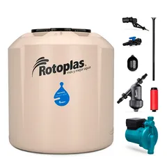 Tinaco Plus 1,100L con Bomba Presurizadora 1/2 HP.