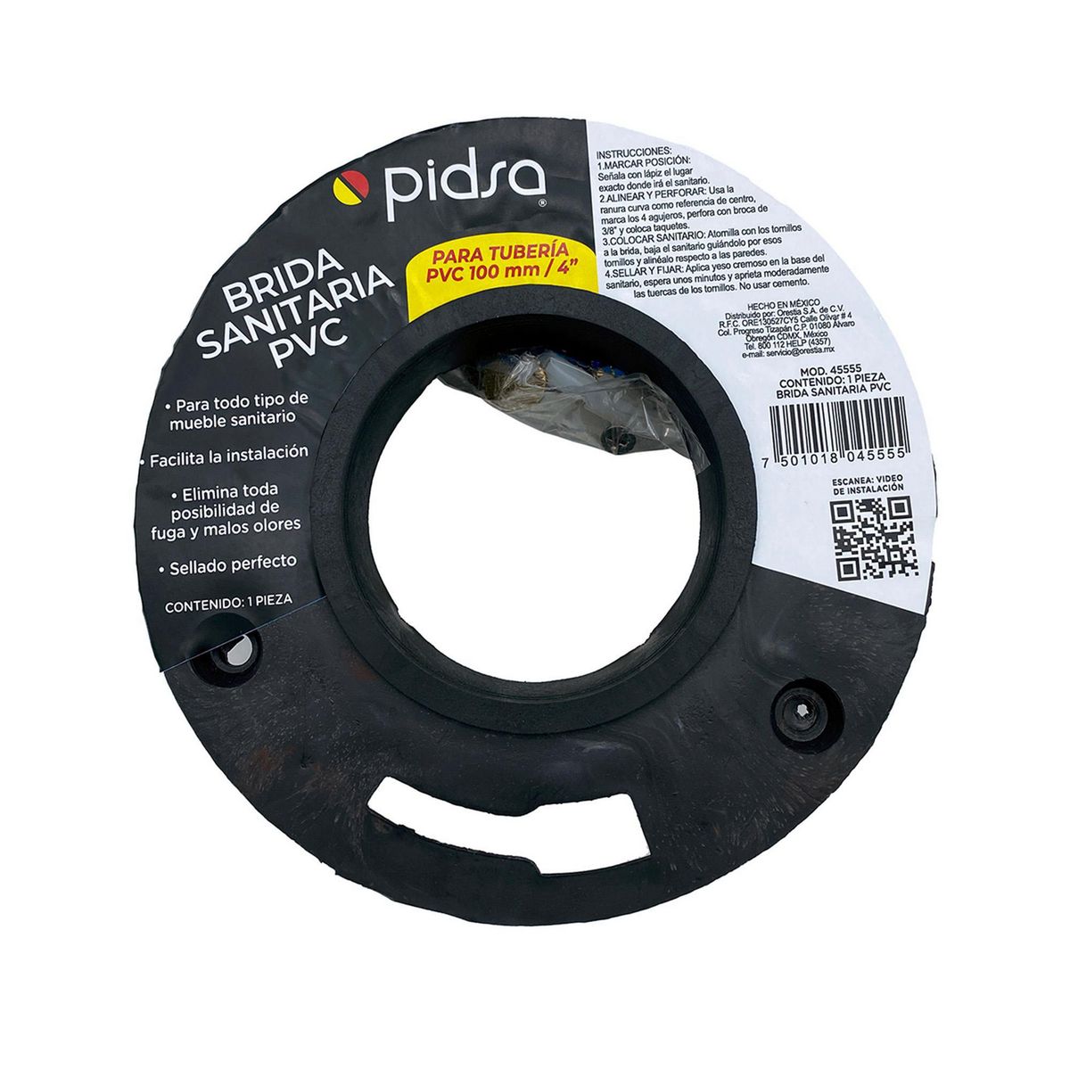 Pidsa - Brida Sanitaria PVC 4”