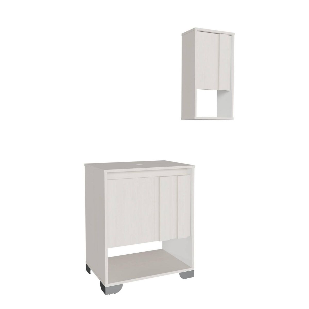 Maderkit - Combo Mueble de Baño con Gabinete Superior Nebo