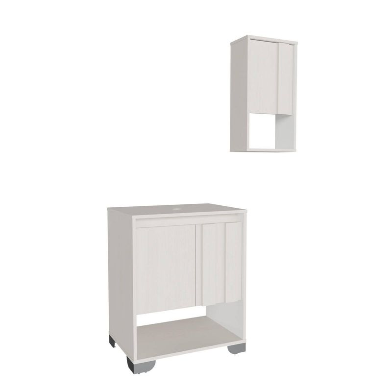 Maderkit - Combo Mueble de Baño con Gabinete Superior Nebo