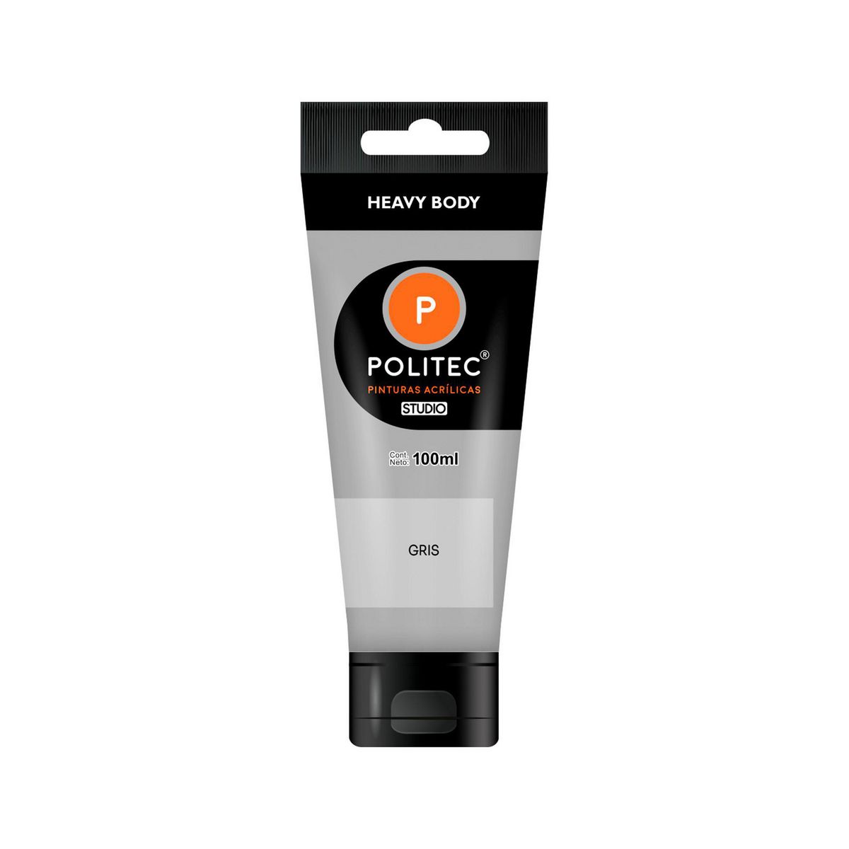 Pintura Acrilica Heavy Body Gris 100 ml, marca POLITEC - Foto Principal