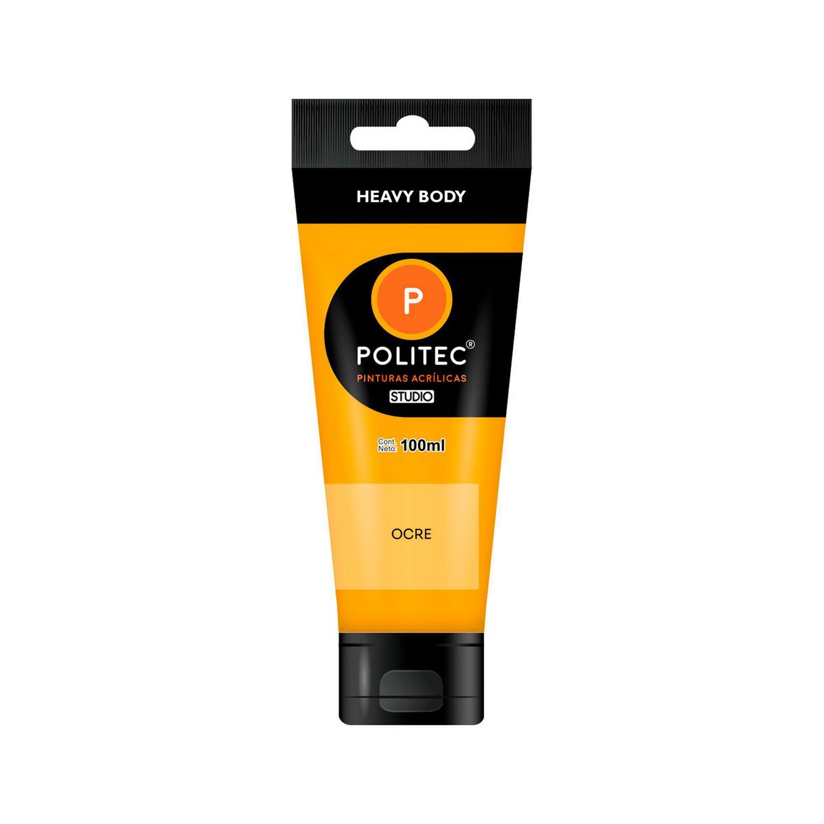 Pintura Acrilica Heavy Body Ocre 100 ml, marca POLITEC - Foto Principal