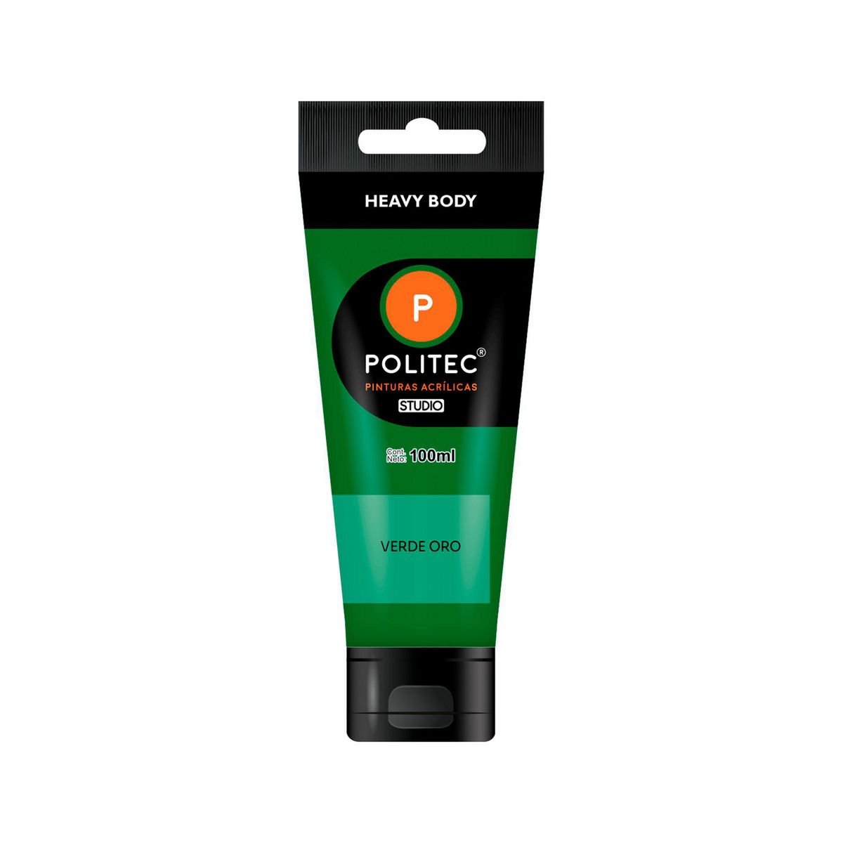 Pintura Acrilica Heavy Body Verde Oro 100 ml, marca POLITEC - Foto Principal