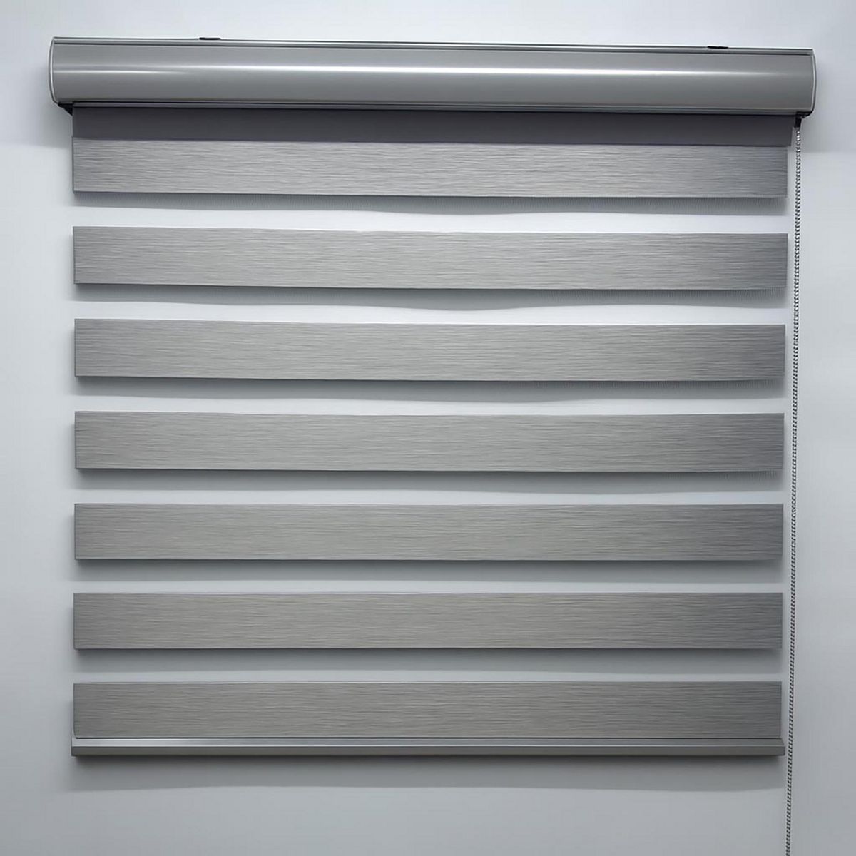 Home Collection - Persiana Enrollable Duo Wood Premium Gris 120Cmx180Cm