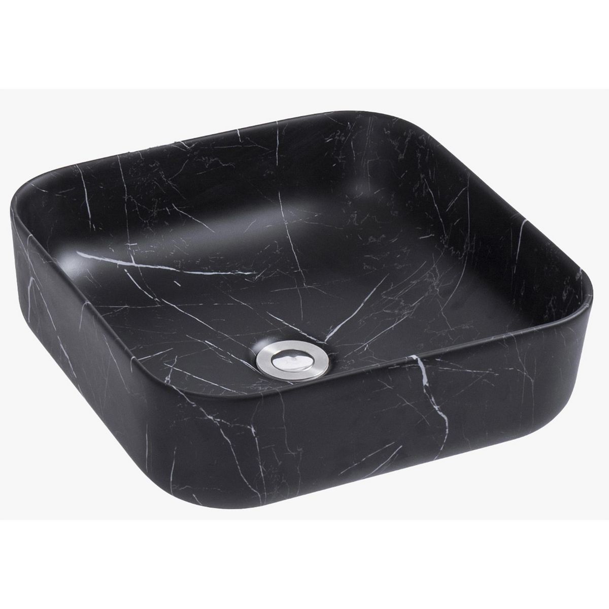 Lavabo Ceramico Duomo Con Bettas Bcas Negro Matte, marca Tendenzza - Foto Principal