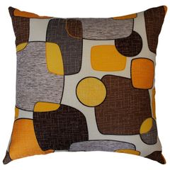 Cojin deco vint mostaza 45x45
