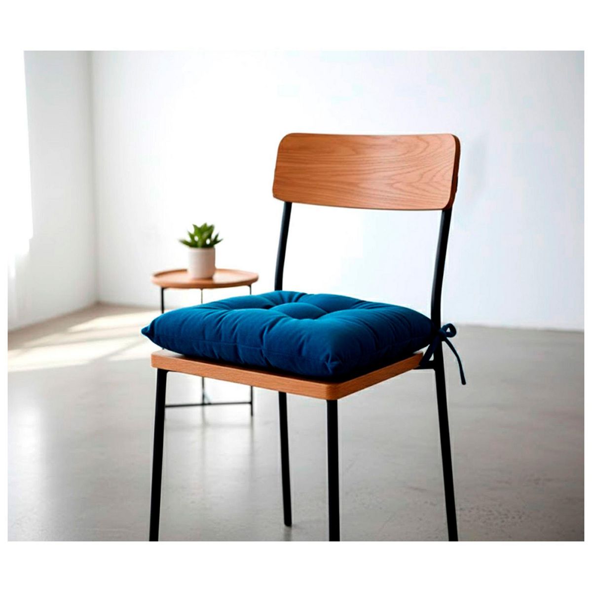 Cojin p/ silla azul 36x40, marca Blancos Pileso - Foto 2