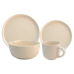 Vajilla Oslo Ceramica Crema 16 Pzas