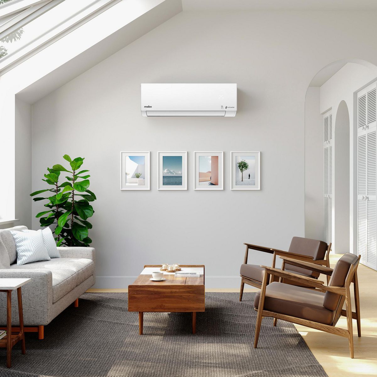 Aire Acondicionado Inverter MABE 12,000 BTU Solo Frío 220 Voltios WiFi Control MMI12CDBWCA32M2, marca Mabe - Foto 2