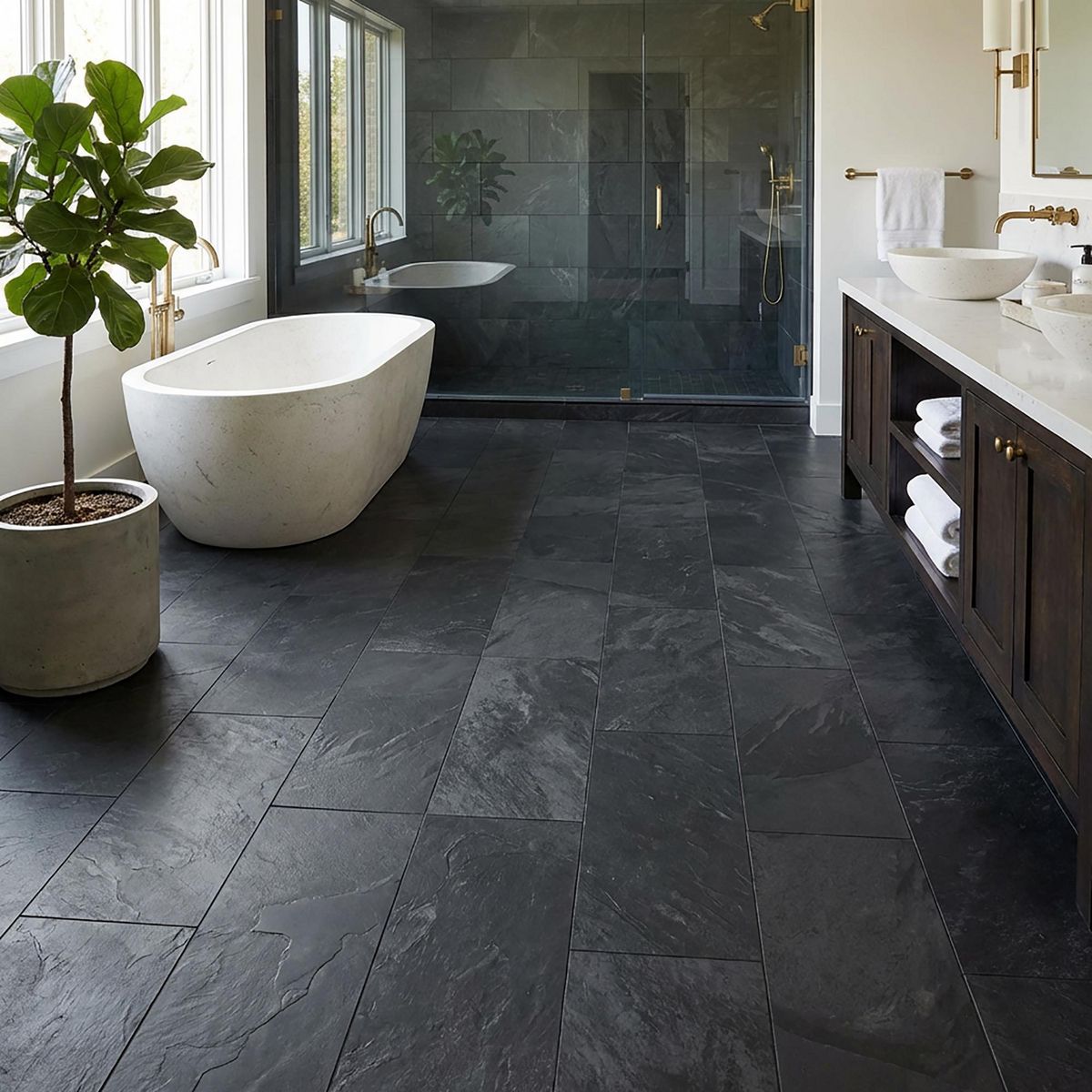 Piso Gres porcelanico para exterior Valkron Black 60 x 120 cm Mate 1.44 m2 Rectificado, marca Mohawk - Foto 2