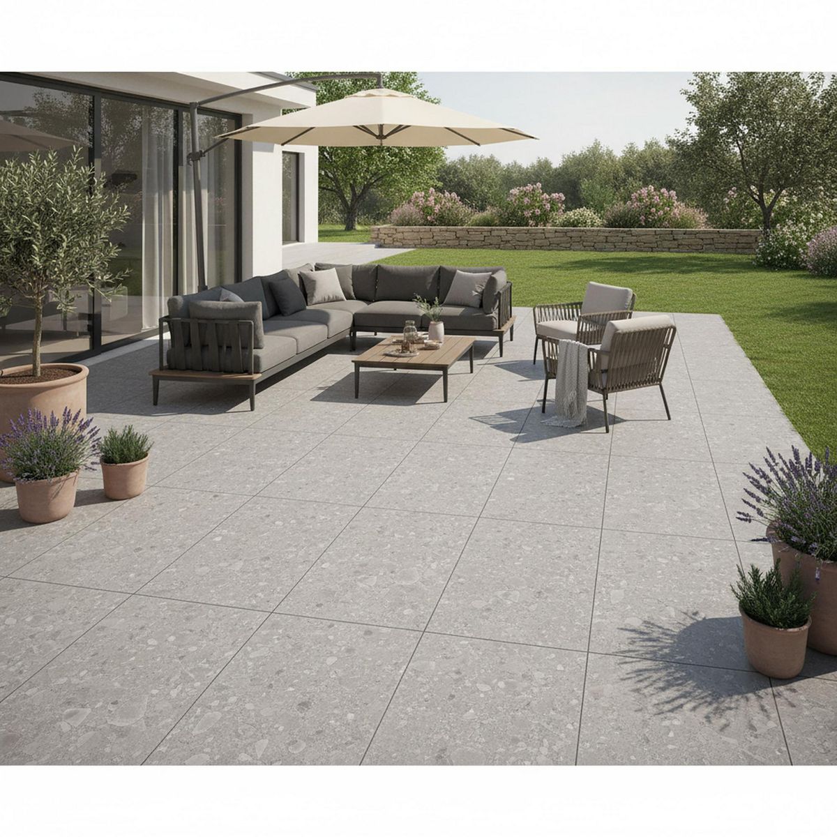 Piso Gres Porcelanico para exterior Atria Gray 60 x 120 cm Mate 1.44 m2 Rectificado, marca Mohawk - Foto 2
