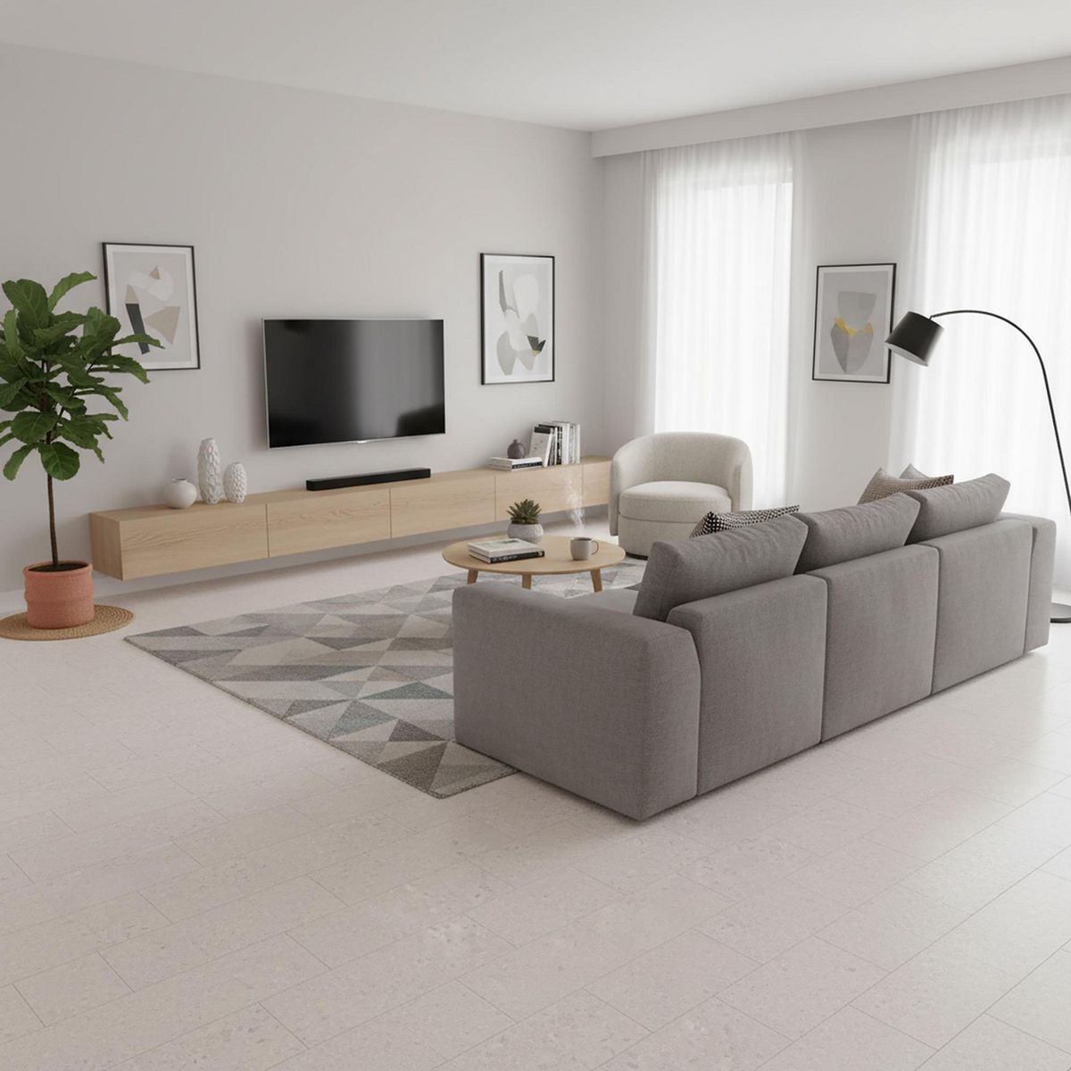 Piso Gres Porcelanico para exterior Atria Light Gray 60 x 120 cm Mate 1.44 m2 Rectificado, marca Mohawk - Foto 2