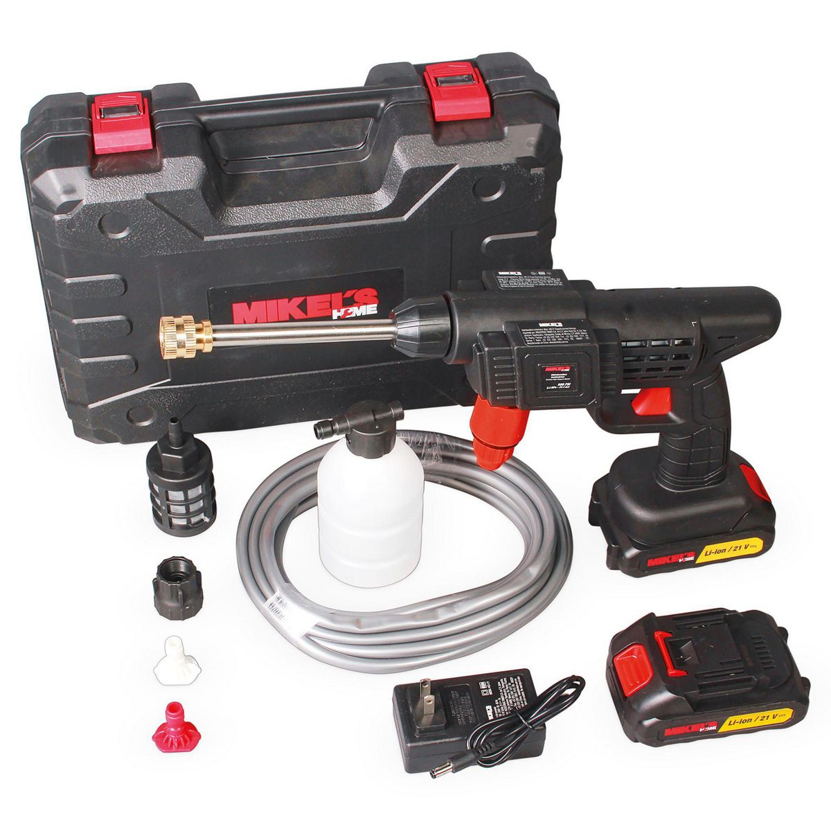 Mikels - Hidrolavadora Inalámbrica de 500 PSI con 2 Baterías Recargables, Mikel’s