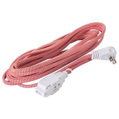 Extensión Tejida Doméstica para Interiores 2 m, Rojo con Blanco