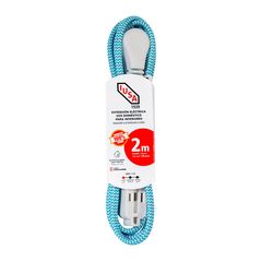 Extensión Tejida Doméstica para Interiores 2 m, Azul con Blanco