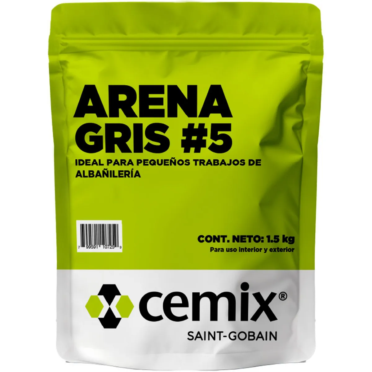 Arena #5 Gris Cemix 1.5Kg, marca Cemix - Foto Principal
