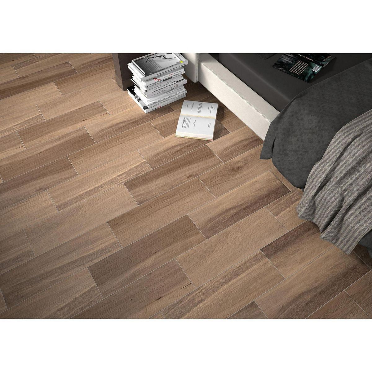 Piso Cerámico tipo madera Naturawood Natura 20x120 cm Mate 1.68 m2 No Rectificado, marca Porcelanite - Foto 2