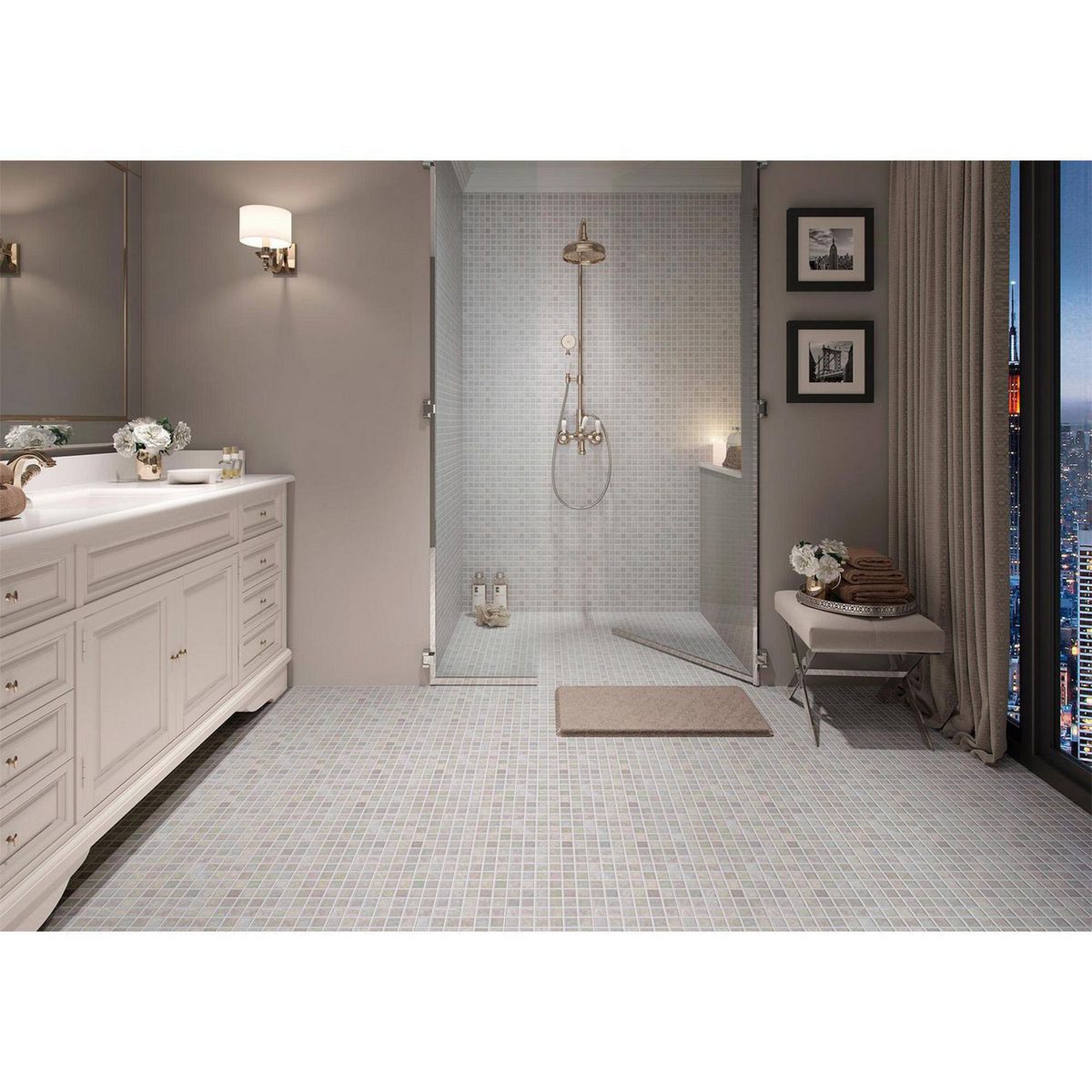 Piso Cerámico tipo marmol para exterior o baño Venecia Cobalto 20x20 cm Mate 1.54 m2 No Rectificado, marca Porcelanite - Foto 2